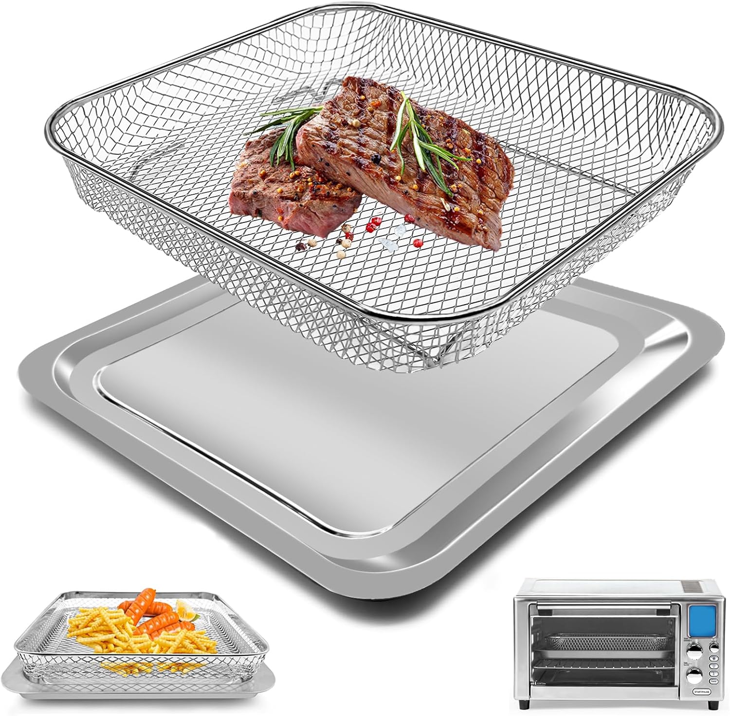 Non-Stick Steel Grill Pan for Emeril Air Fryer