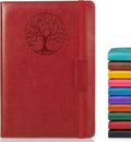 Lined Journal Notebook A5 Hardcover Leather - Portable 256-Page