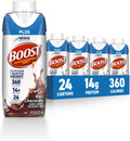 BOOST Plus Nutritional Drink Rich Chocolate, 8 fl oz (Pack of 24)