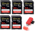 Sandisk 64GB Extreme PRO SDXC UHS-I Card 5-Pack - Fast 4K Ready