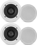 6.5 Ceiling Wall Mount Speakers Pair - Flush Mount In-Wall