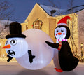 Penguin Snowman 5ft Inflatable Christmas Yard Decoration - LED Lights
