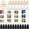 Motipuns 12 Set Pre Drawn Canvas Painting Kit for Adults