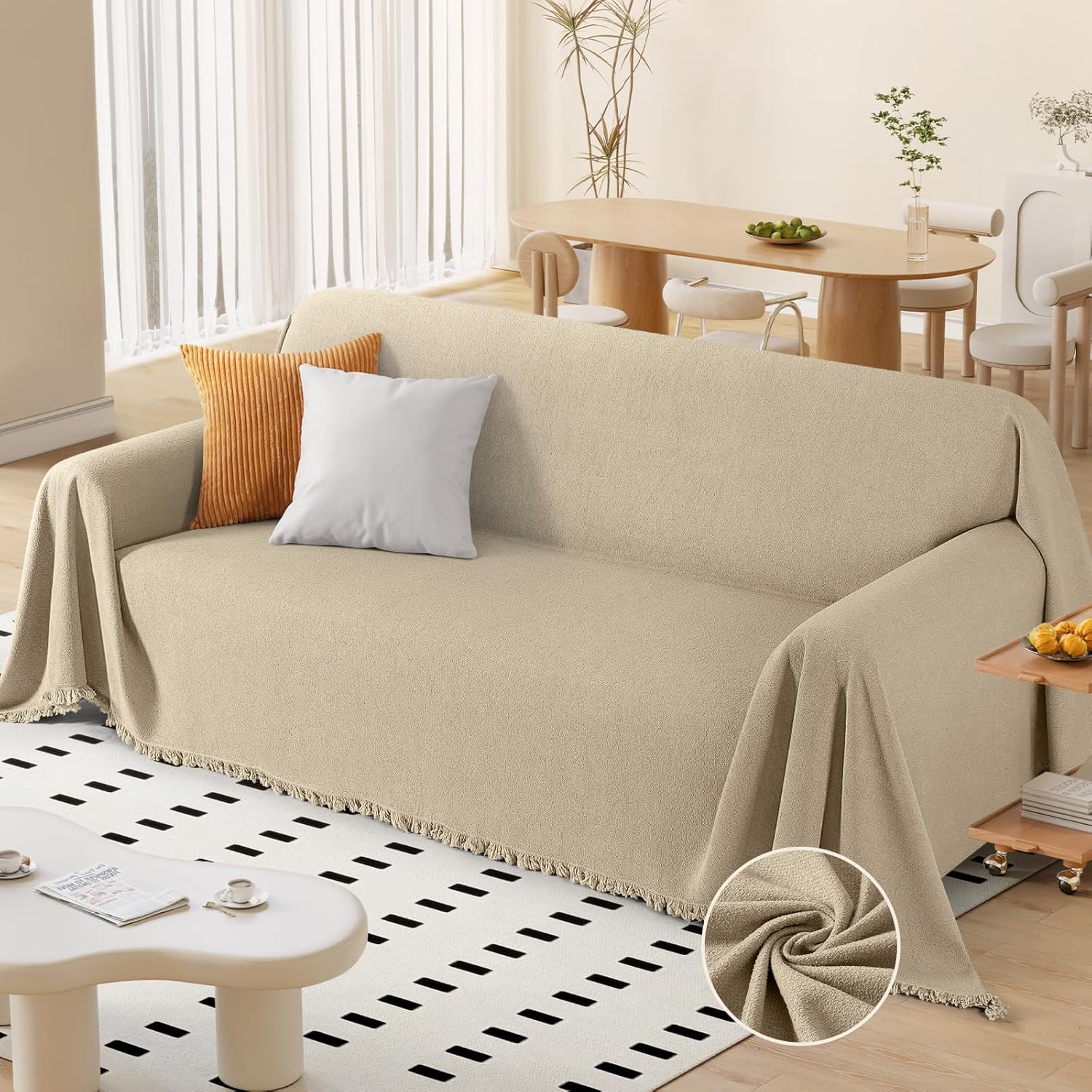 TAOCOCO Couch Cover for Sectional Sofa - Durable Protection