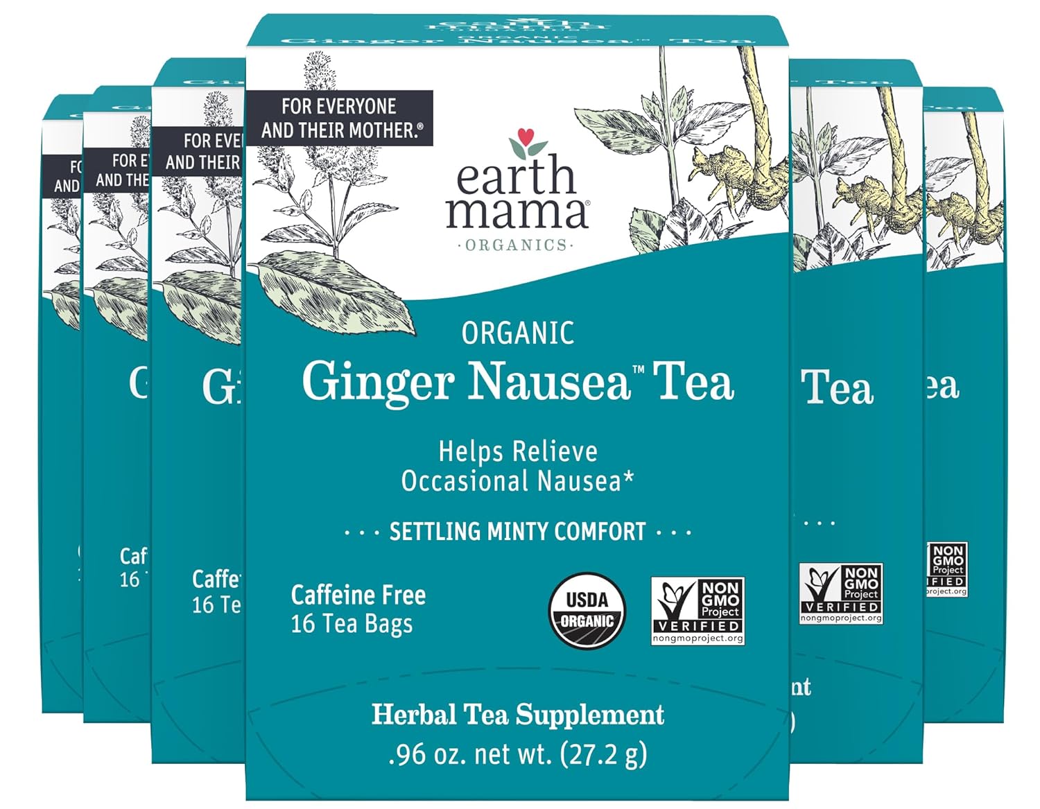 Organic Ginger Nausea Tea for Comforting Morning Sickness Relief