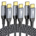 USB C Cable 6FT 3Pack - 4K@60Hz, 20Gbps Data, 100W PD Charging