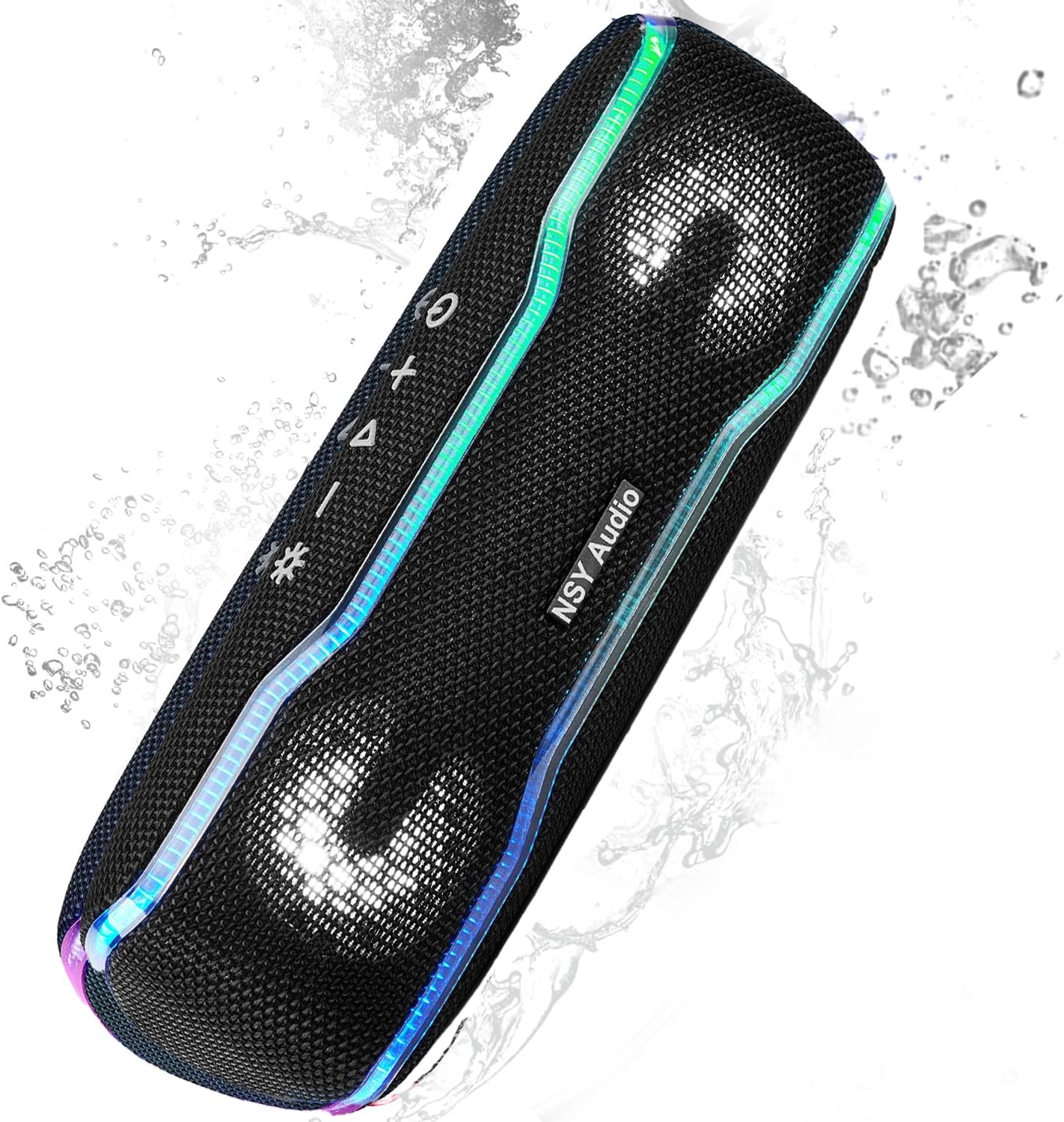 IPX7 Waterproof Bluetooth Speaker with 24H Playtime & LED Lights