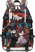 Anime DanDaDan Canvas Laptop Backpack for Students - Breathable Straps