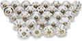 Craft Trade Cabinet Knobs for Kitchen Ceramic Door White Gold - Pack