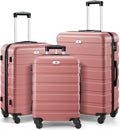 Suitour 3 Piece Luggage Sets with Spinner Wheels - Durable Travel Set