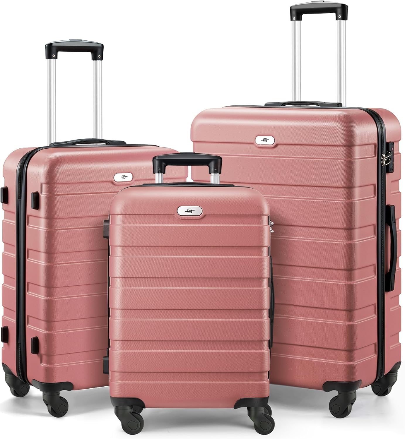 Suitour 3 Piece Luggage Set with Spinner Wheels for Travel