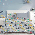 Mooreeke Bed in a Bag for Kids with Excavator Design Comforter