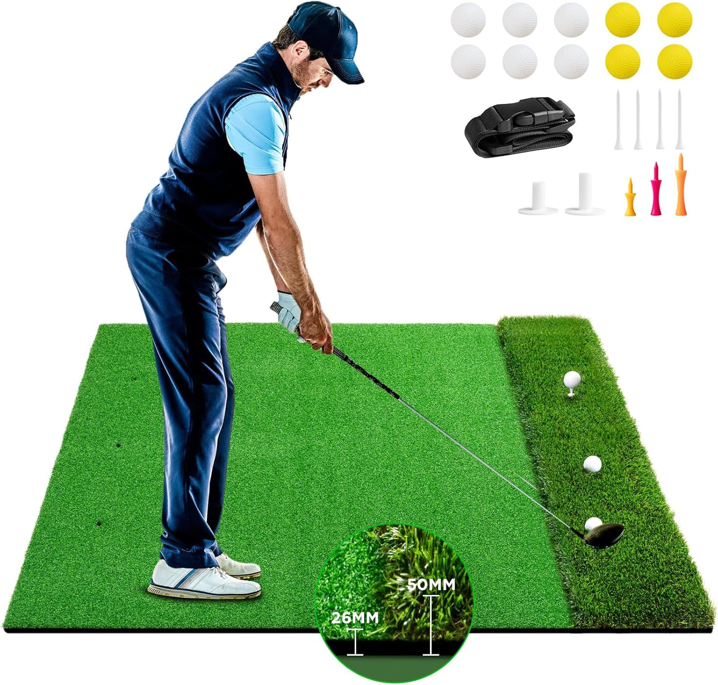 Premium 5x4 ft Golf Hitting Mat - Ideal Gift for Golfers!