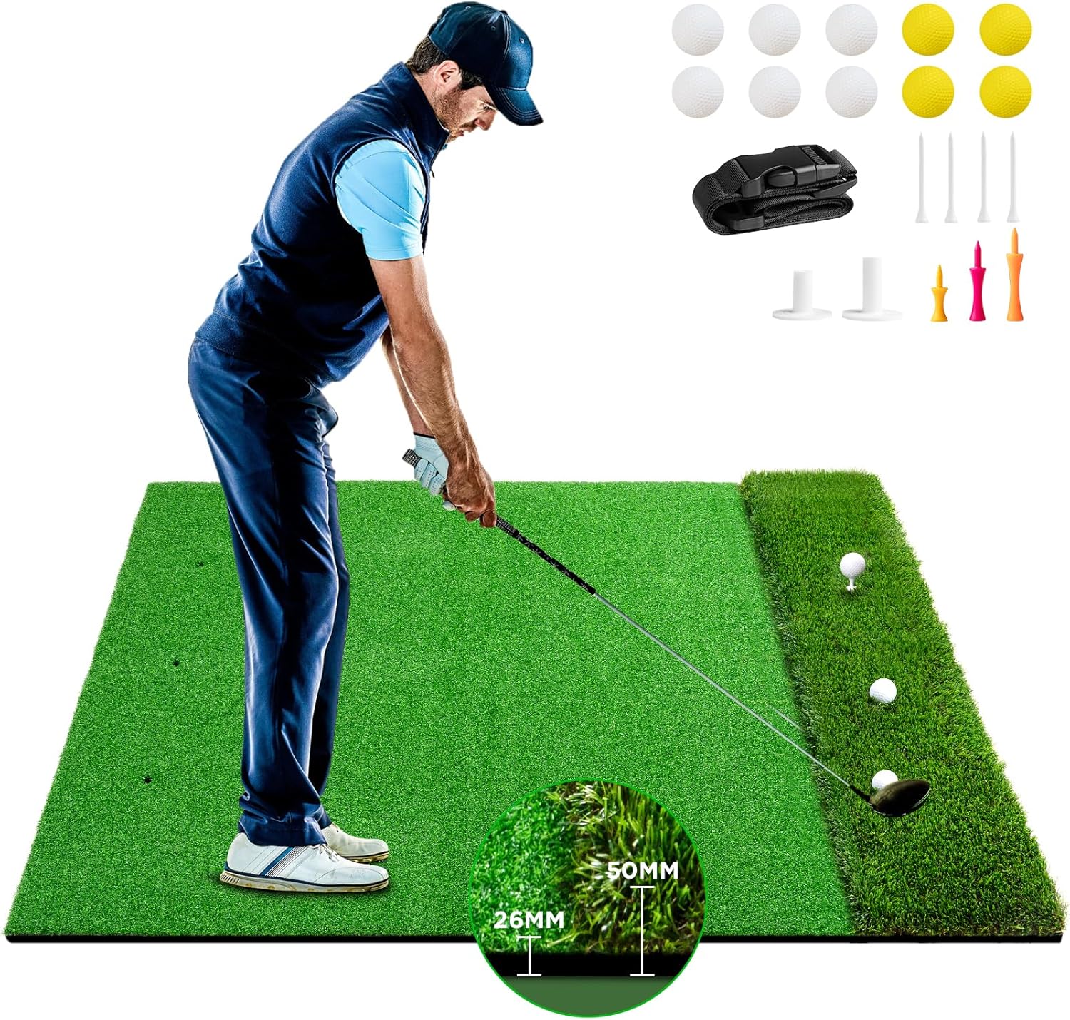 Premium 5x4 ft Golf Hitting Mat - Ideal Gift for Golfers!