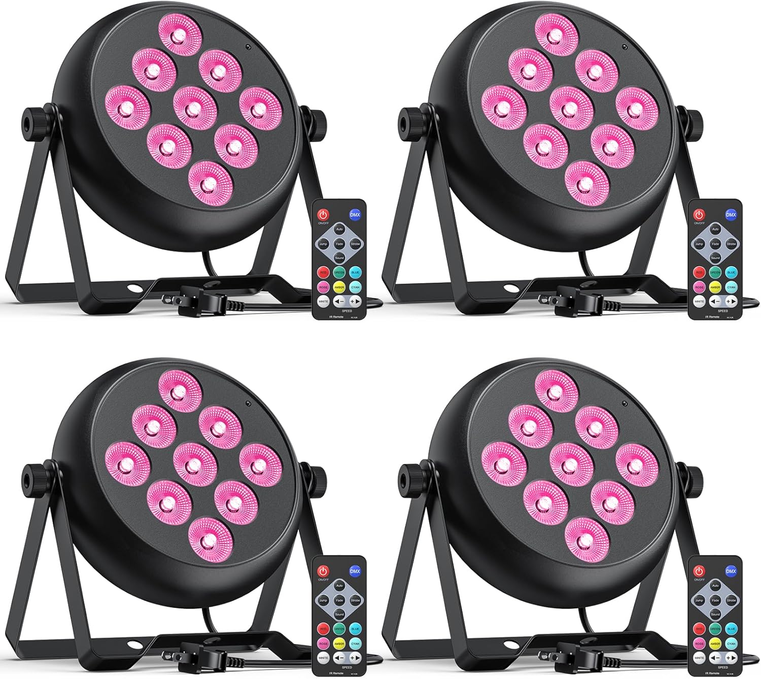36W LEDs Stage Par Light 4 Pack for DJ Party and Events
