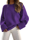 Women's Oversized Fuzzy Chunky Pullover Sweater - Warm Layering