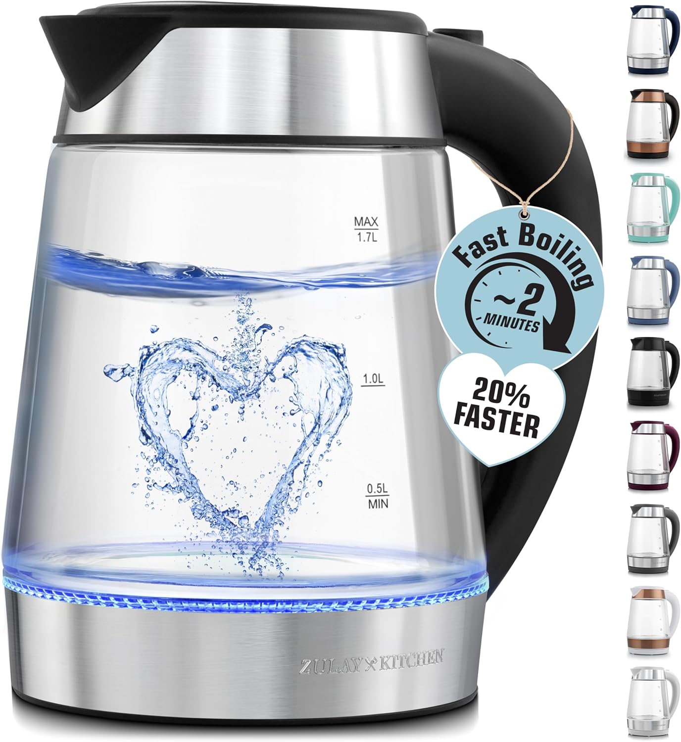 Fast-Boiling Electric Kettle for Quick Tea and Coffee Prep