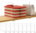 Clear Shelf Dividers 12 in Extra Tall - Closet Purse & Sweater