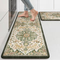 KIMODE Kitchen Mats Cushioned Anti Fatigue Set of 2 - Comfortable Boho