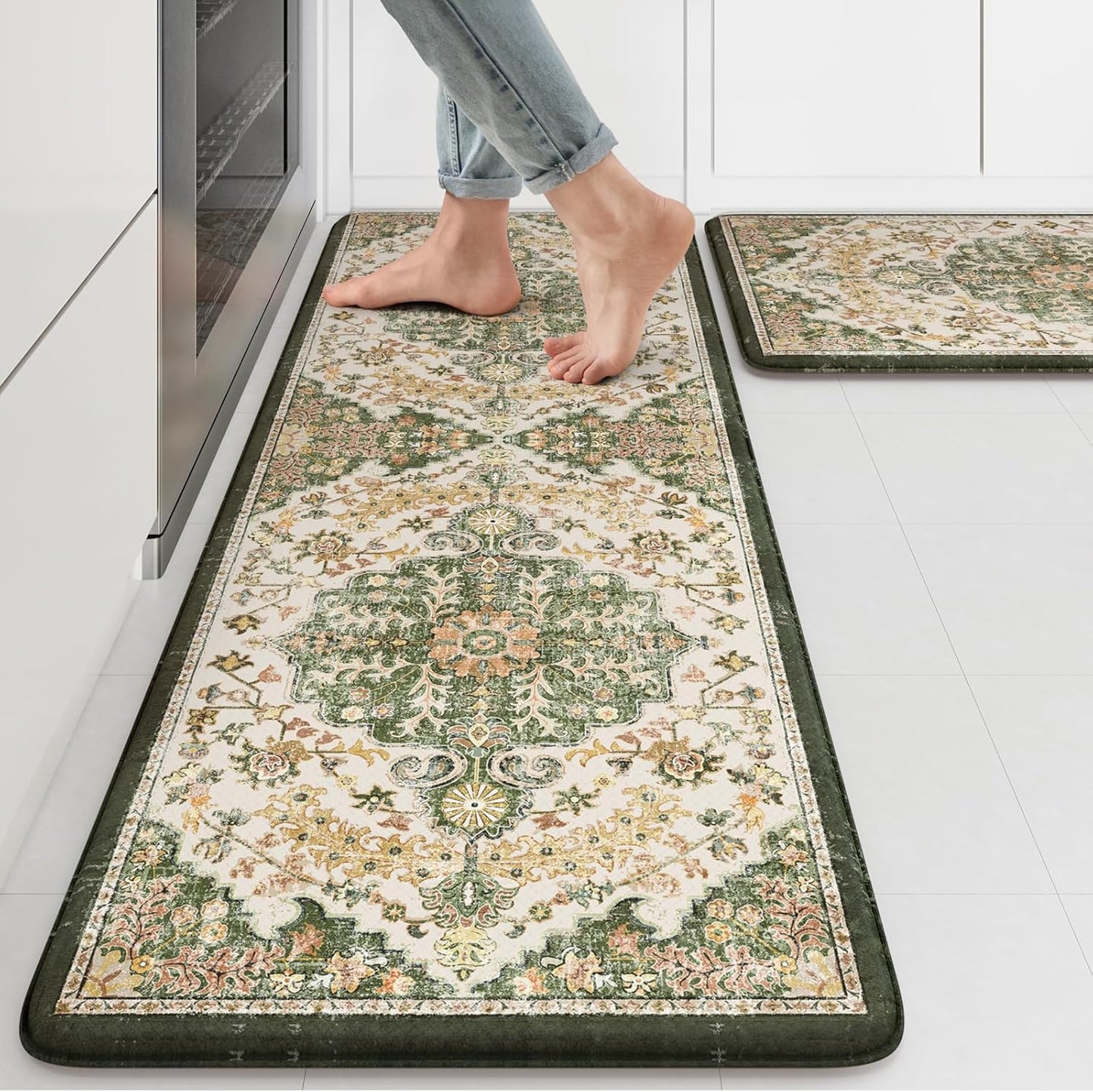 KIMODE Anti Fatigue Kitchen Mats Set of 2 for Comfort and Style
