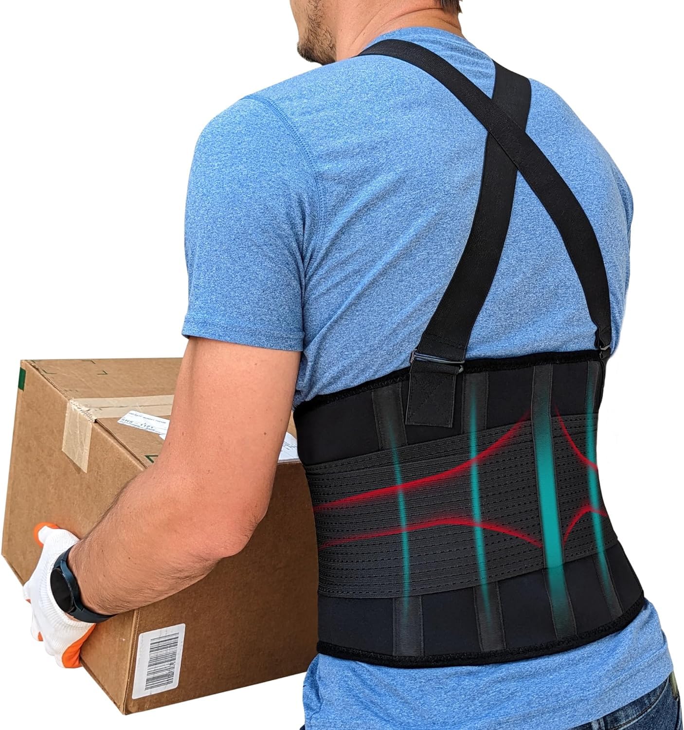 Adjustable Lower Back Support Belt for Heavy Duty Work Safety