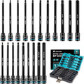 LIBRATON 3/8 in Drive Long Impact Hex Bit Socket Set - 20PC Reach