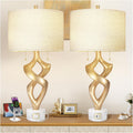Scenekoy Sculptural Resin Table Lamp Set of 2 - USB Charging Bedside