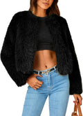 PRETTYGARDEN Women's Faux Fur Cropped Winter Coat - Cozy Statement