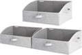 StorageWorks Trapezoid Closet Storage Bins 3-Pack - Open Front, Large