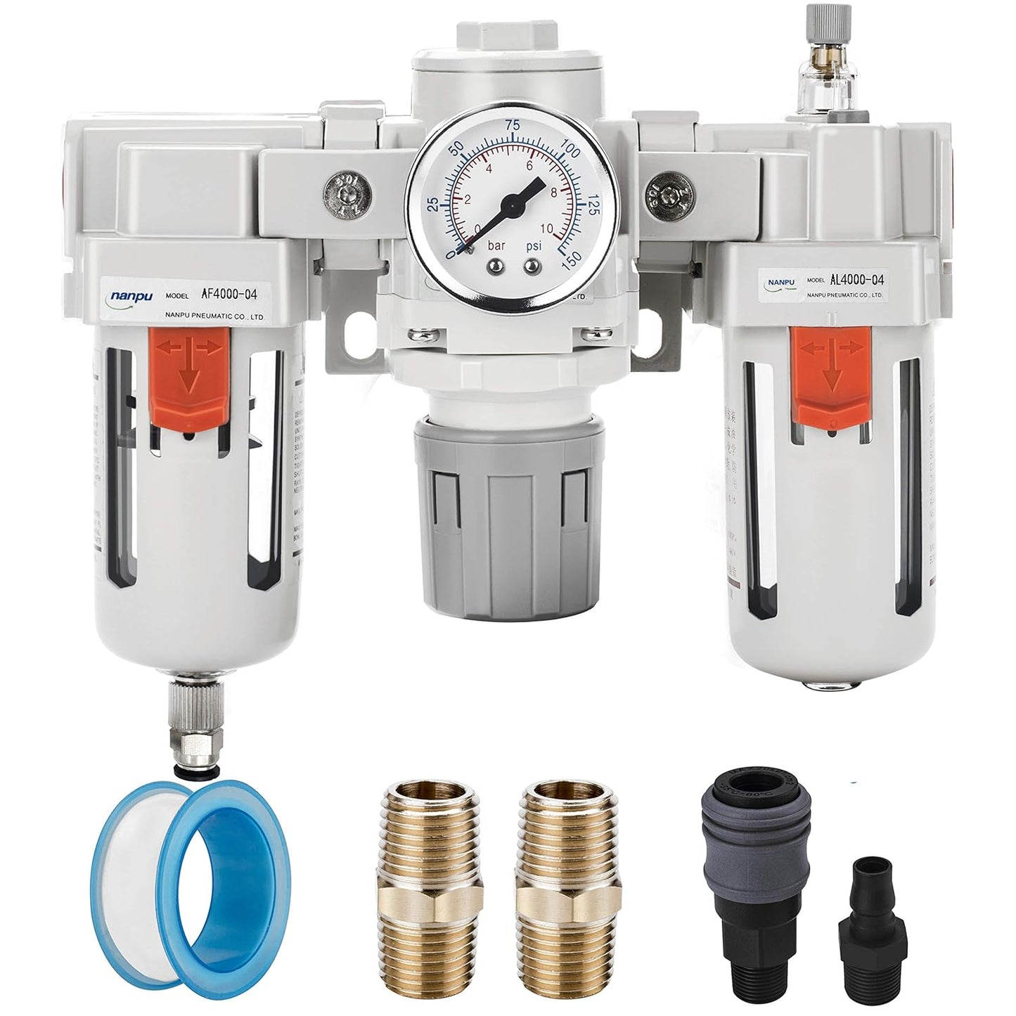 NANPU 1/2in NPT Air Filter Regulator Lubricator Combo Review