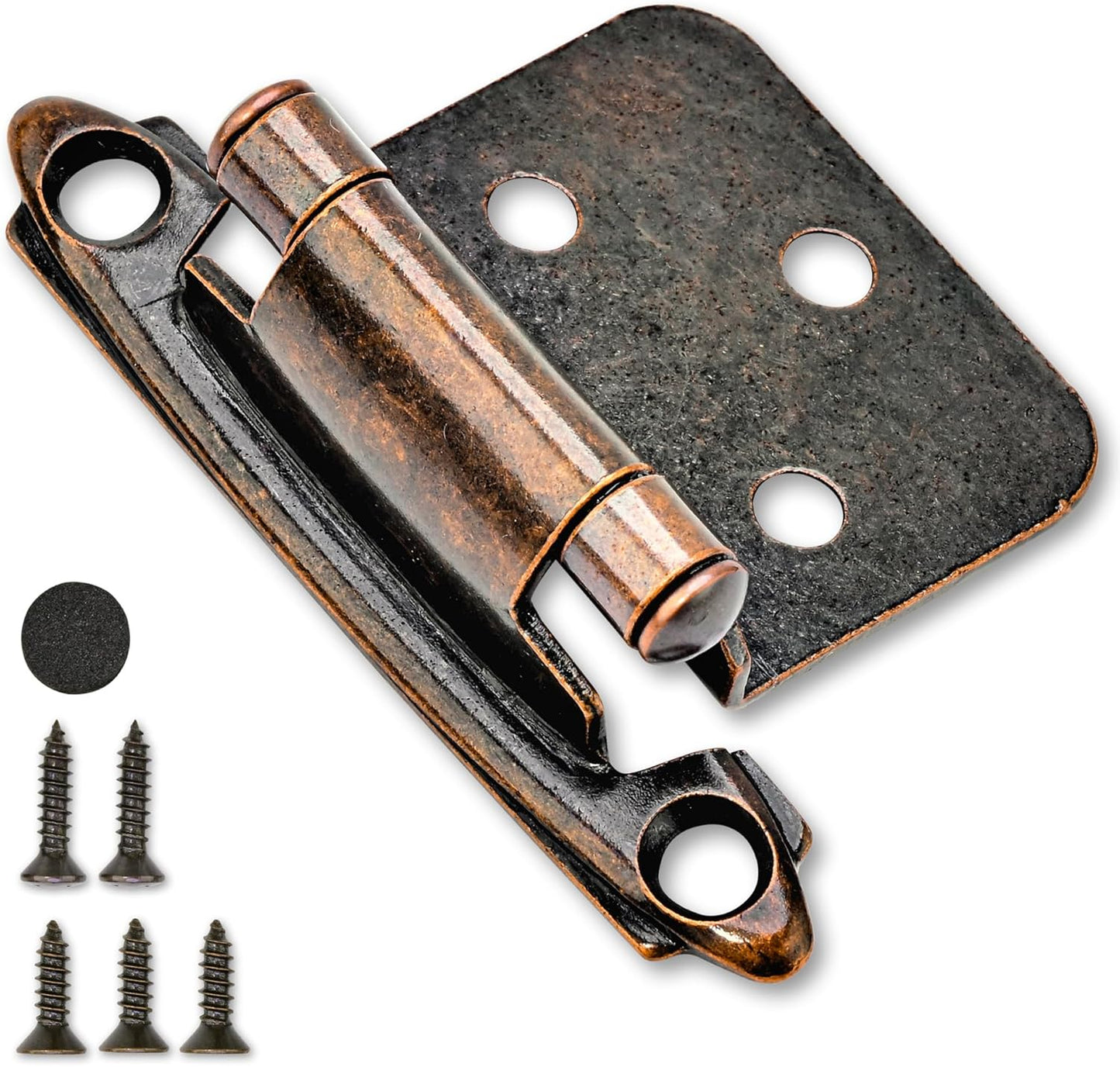 50 Pack 1/2in Overlay Cabinet Door Hinges - Oil Rubbed Bronze