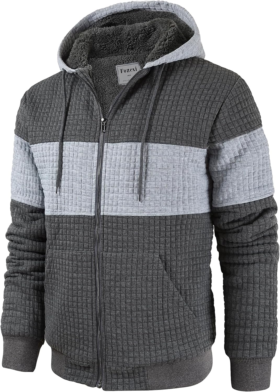 Men's Fleece Heavyweight Full Zip Hoodie Jacket for Comfort
