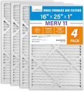 LotFancy 16x25x1 Air Filter MERV 11 for Pet Smoke Defense