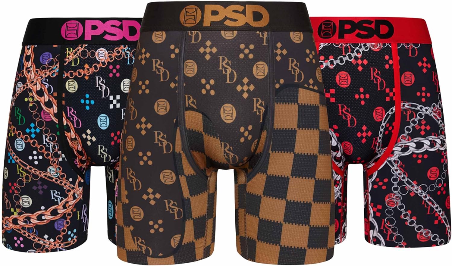 PSD Underwear Mens Boxer Briefs - Luxury Print for Comfort