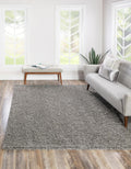 Uber Cozy Solid Shag 8 ft Square Cloud Gray Rug - Soft, Durable
