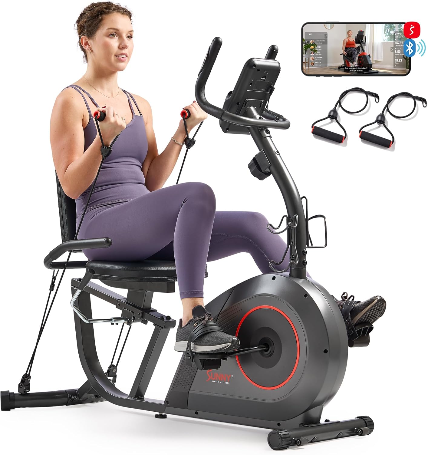 Smart Heavy-Duty Recumbent Bike for Low-Impact Fitness Workouts
