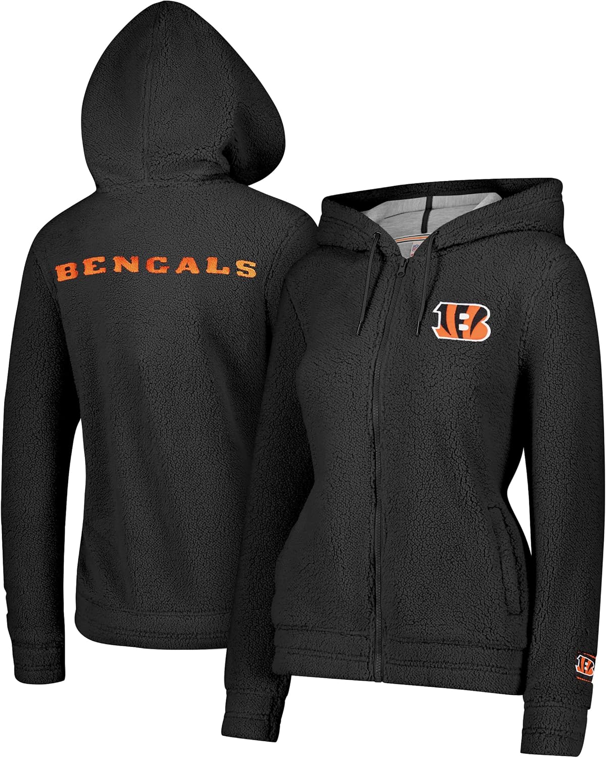 Ultra Game Women's NFL Super Soft Sherpa Full Zip Hoodie