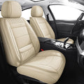 Full Set Leather Car Seat Covers with Lumbar Support - Waterproof