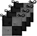 Office Stacking Chair Cushions 4 Pack - Corduroy Seat Pads for Dining