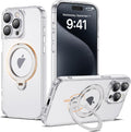 Compatible with iPhone 15 Pro Case with 360 Rotatable Magnetic Ring
