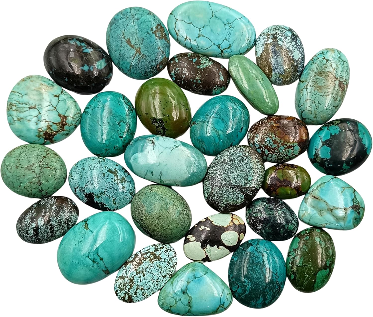 Natural Cabochon Loose Gemstone Flat Back Mix for Jewelry Making