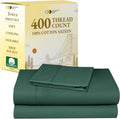 Twin XL 400 TC Cotton Sateen Sheet Set - Deep Pocket, Cooling