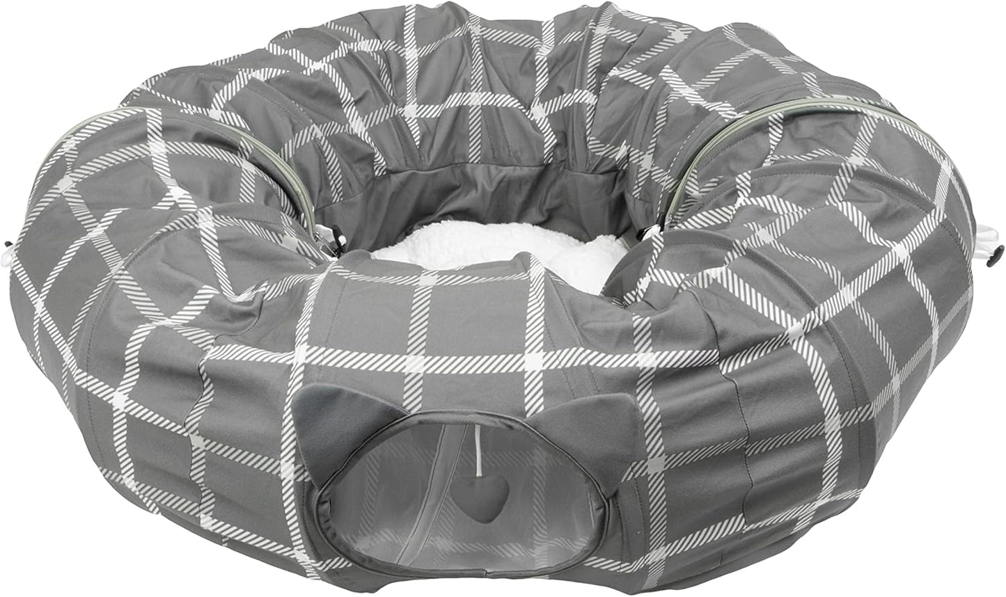 Kitty City Large Cat Tunnel Bed for Napping and Playing Fun