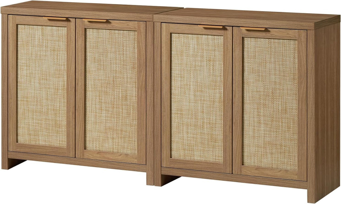Rattan Doors Storage Sideboard: Stylish Organization!