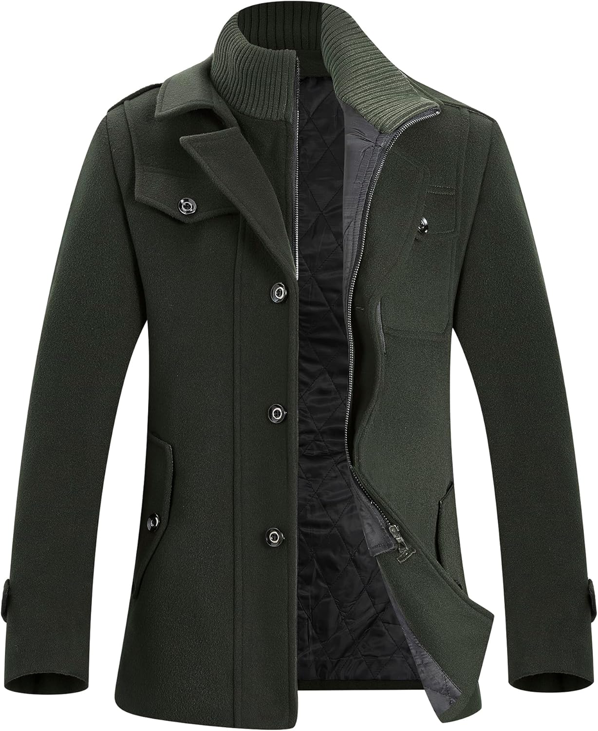 APTRO Men's Pea Coat Wool Jacket for Stylish Winter Wear