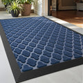 DEXI Front Door Mat 2x3 ft Rubber Entry Doormat - Durable Dirt Catcher
