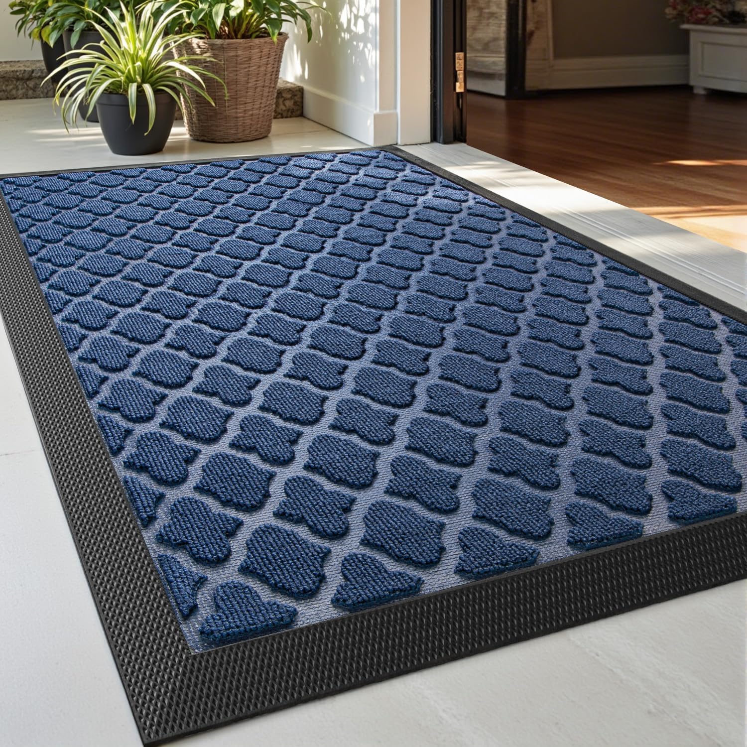 DEXI Front Door Mat Heavy Duty Non Slip Welcome Mat 2x3 ft