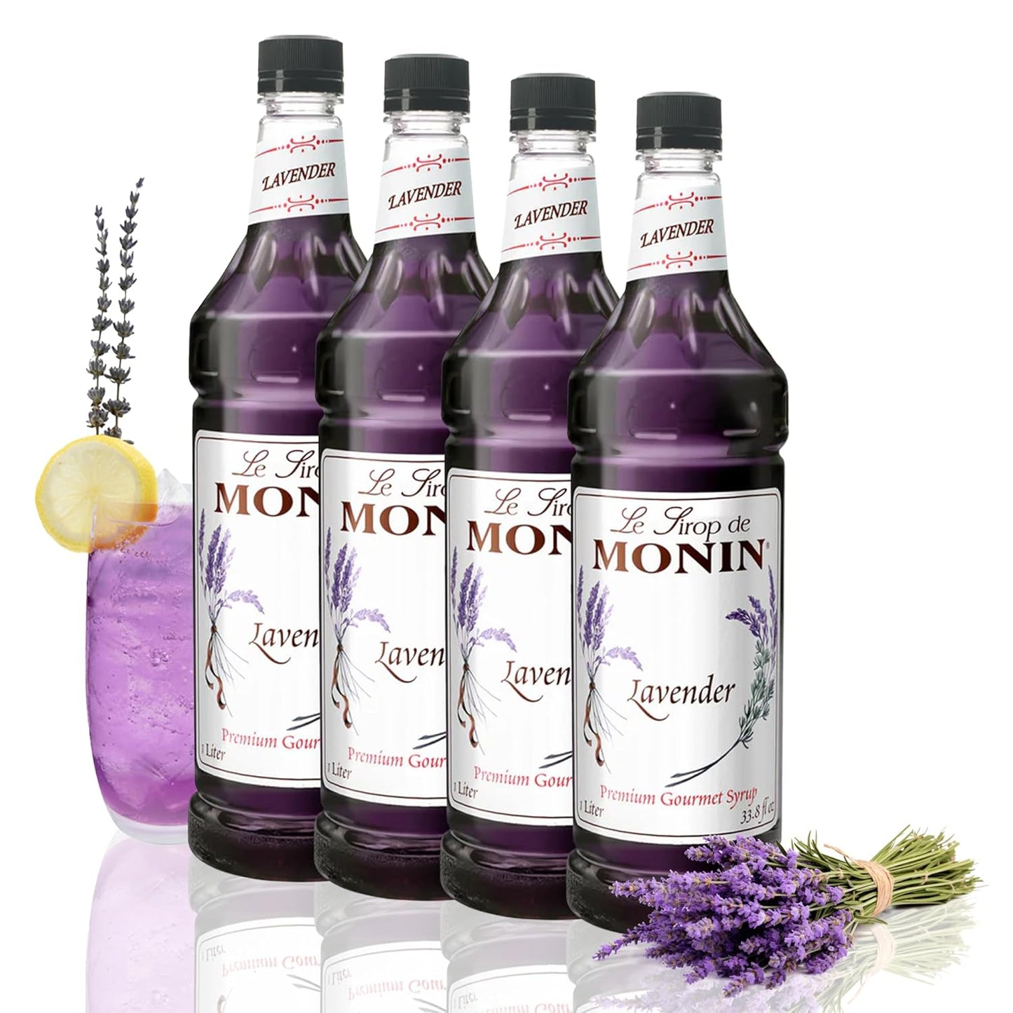 Monin Lavender Syrup for Cocktails, Lemonades, and Sodas