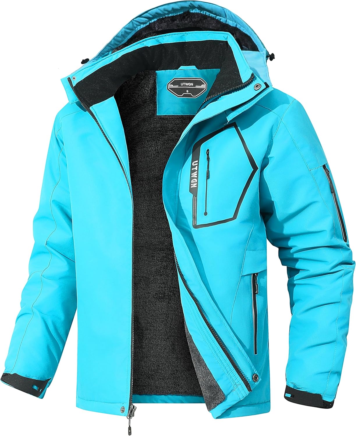 Men's Ski Jacket Winter Warm Waterproof Windbreaker for Snow