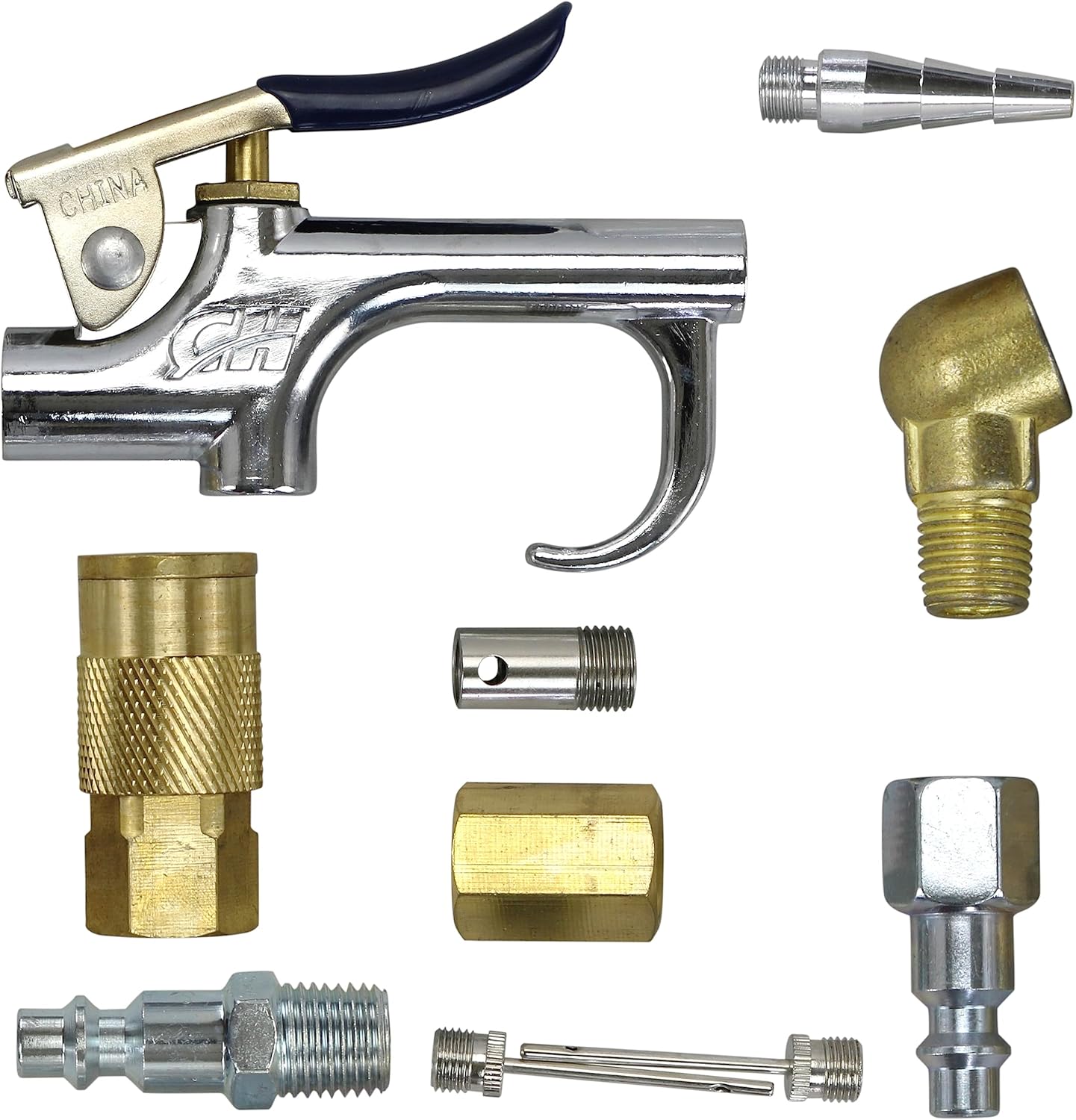 Harrier Hardware 11-Piece Air Compressor Kit - Complete Set for Easy Inflation